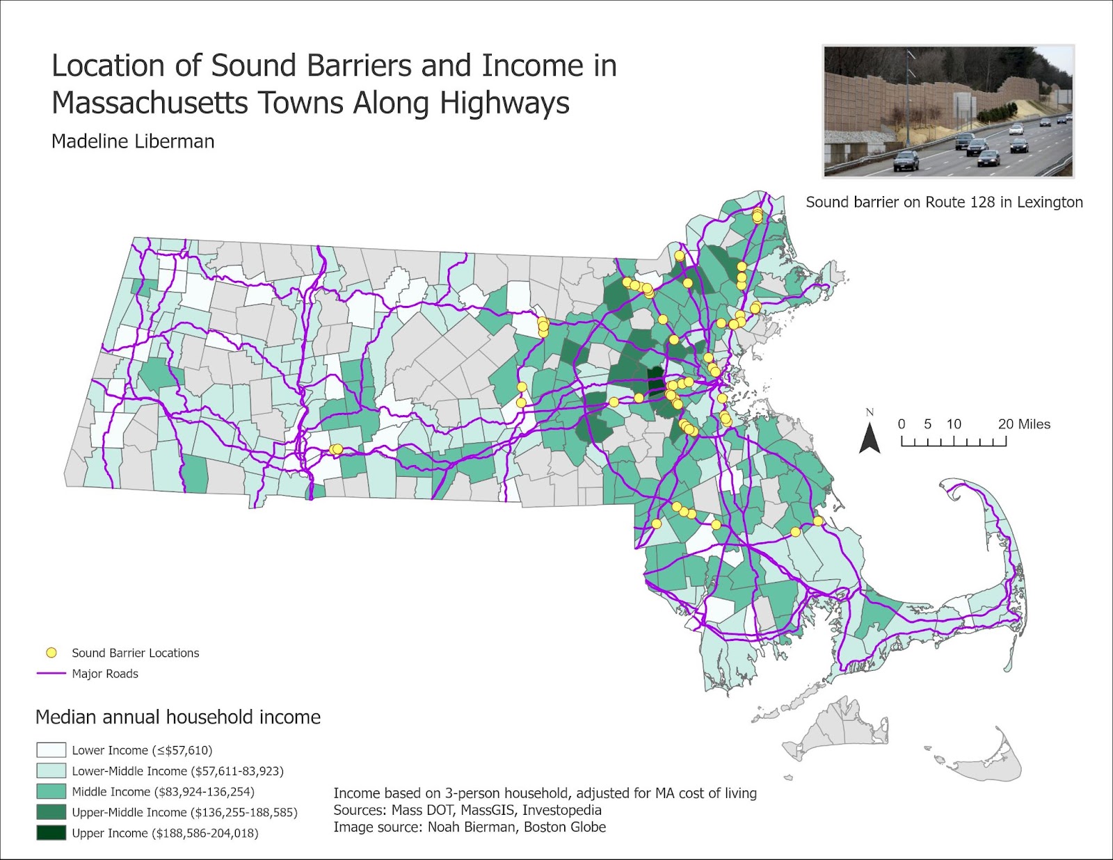 Mapping Noise Barriers and Income in ArcGIS Pro